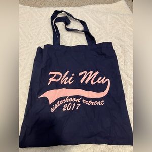 3/$15 - Phi Mu tote bag